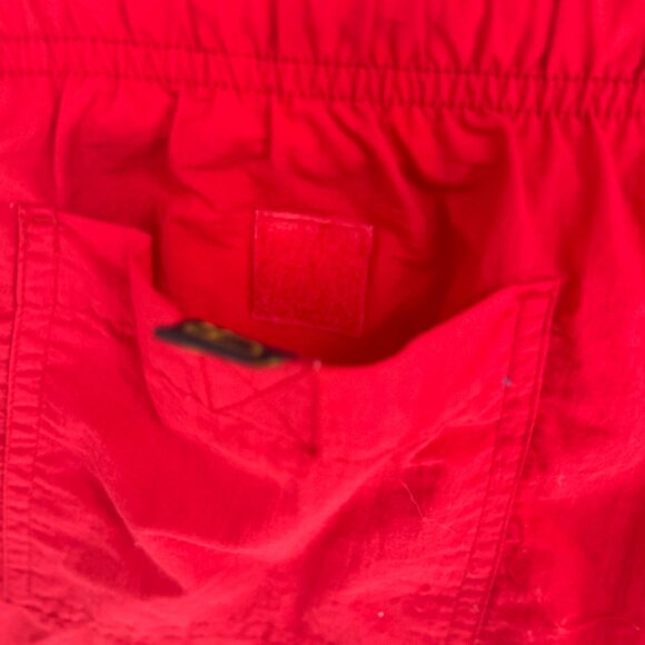 VTG 90s OP Ocean Pacific Swim Shorts Trunks Mens M Red Plaid Elastic Waist Liner - Picture 4 of 12